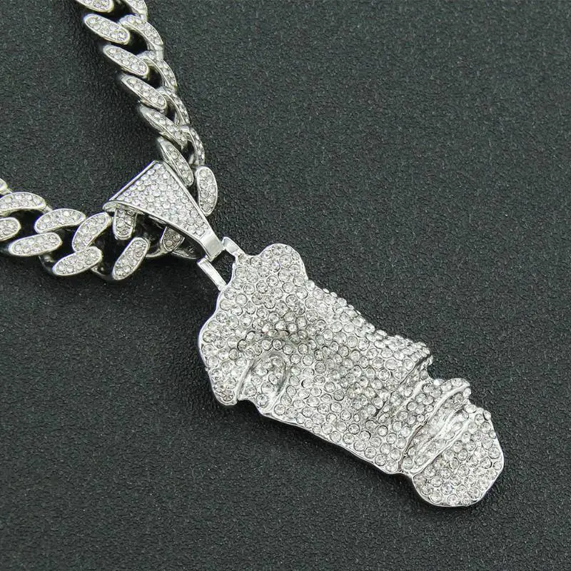Half Face Portrait Pendant Necklace-4
