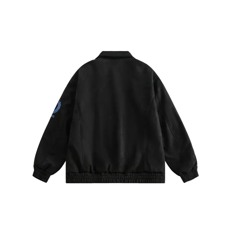 Retro PU Leather Loose Suede Lapel Frock Jacket-6