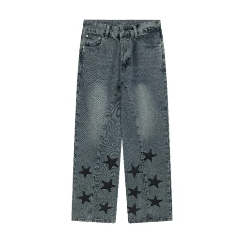 Hip Hop Star Leather Jeans