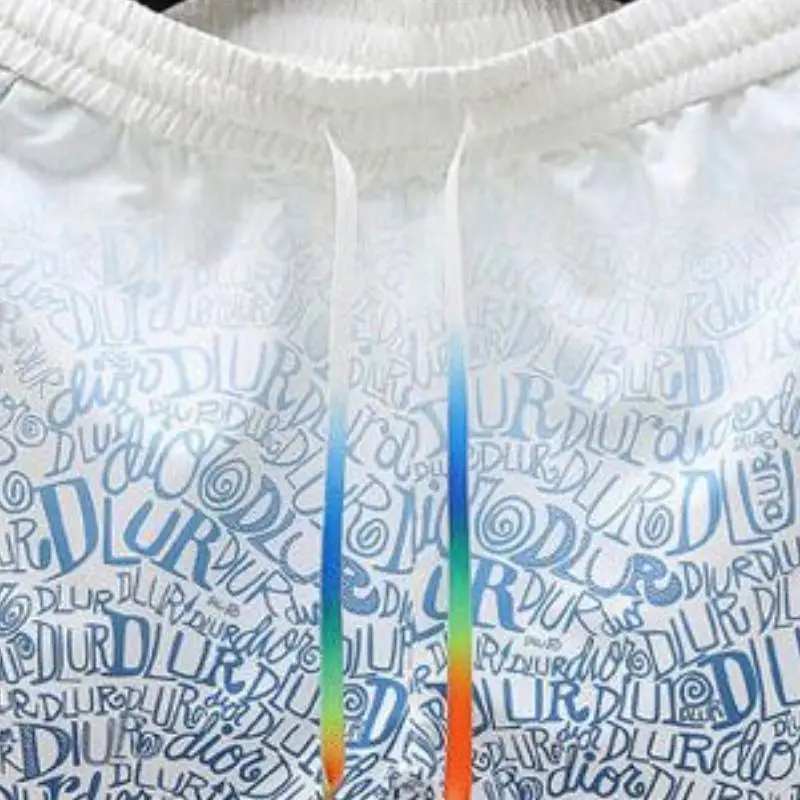 Loose Trend Printed Gradient Leisure Pants-2
