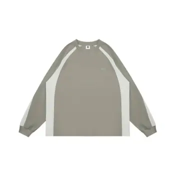 Fashion Raglan Sleeve Color Contrast Casual Loose Shirt
