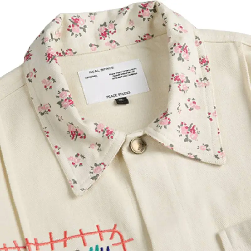 Retro Hip Hop Embroidered Workwear Casual Jacket-2