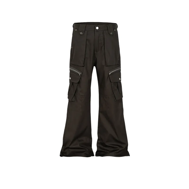 Neutral Casual Multi Pocket Pants-2