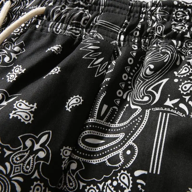 Cashew Flower Retro Hip Hop Sports Pants-3