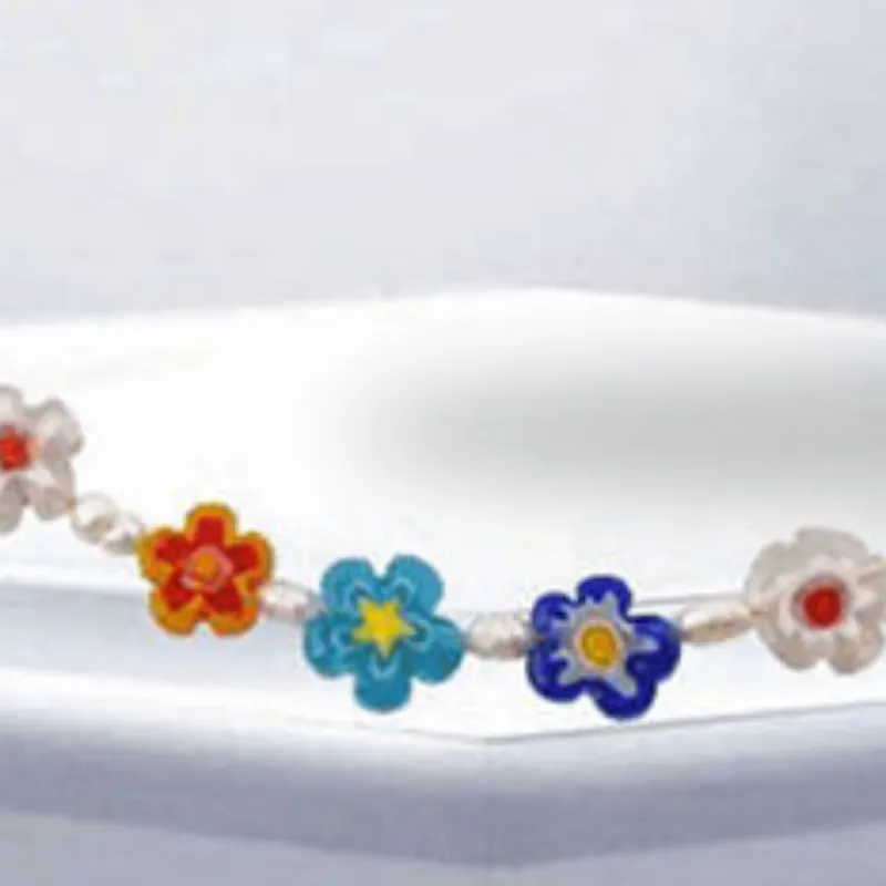 Dopamine Flower Rice Grain Necklace-2
