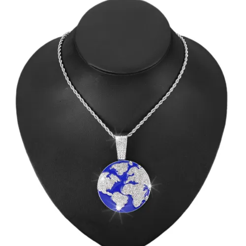 Earth Pendant Cuban Necklace