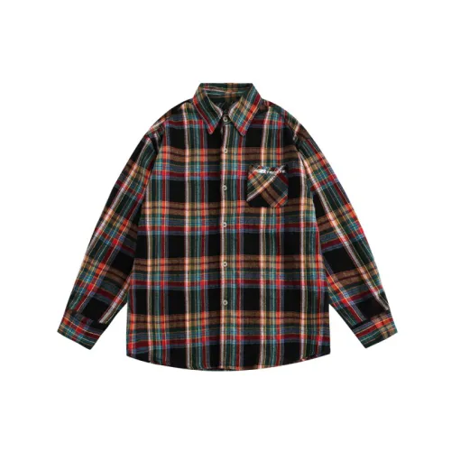 Retro Fashion Brand Cotton Long Sleeve Shirt