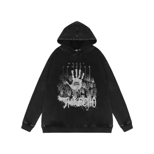 Retro Diablo Series Handprint Old Wash Water Hoodie