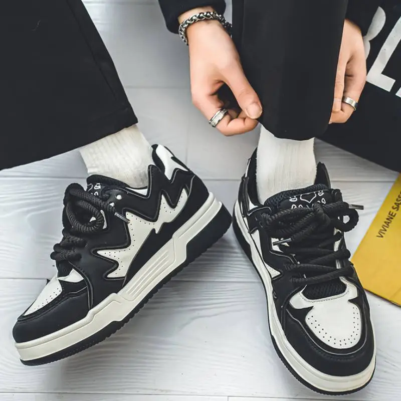 Black and White Casual Sports Shoes-8