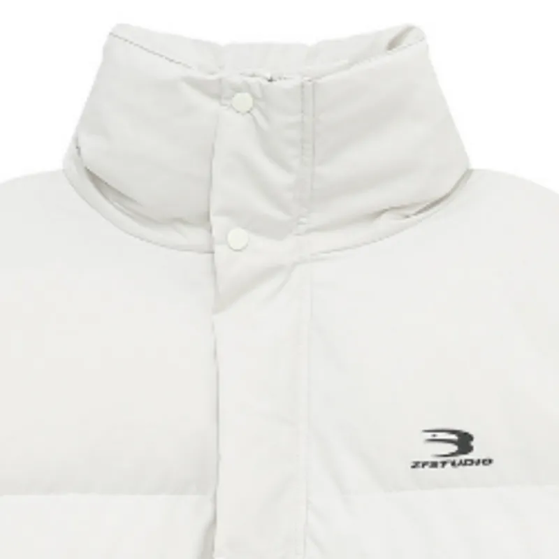 New Arrival Simple Personality Solid Color Warmth Retention Cotton Coat Outerwear-4