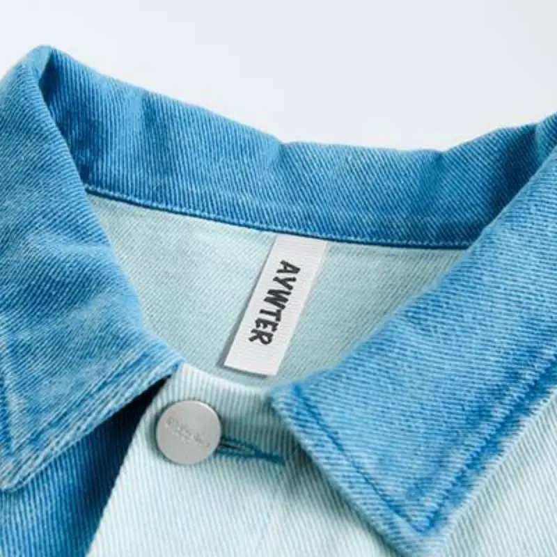 Loose Retro Blue Patchwork Jacket-4