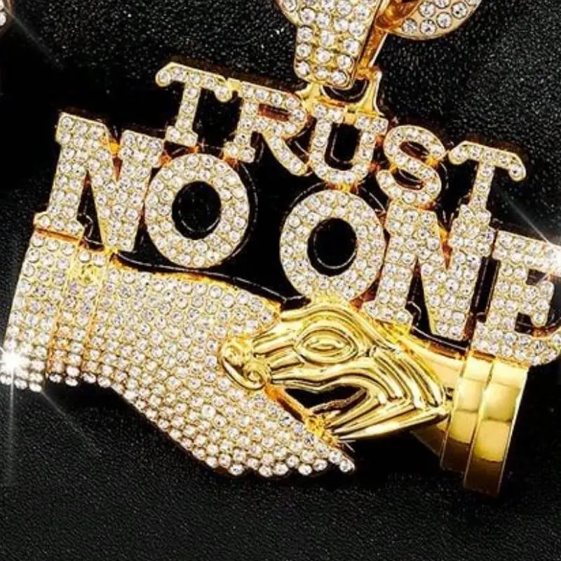 Hip Hop Alloy Pendant Necklace-5