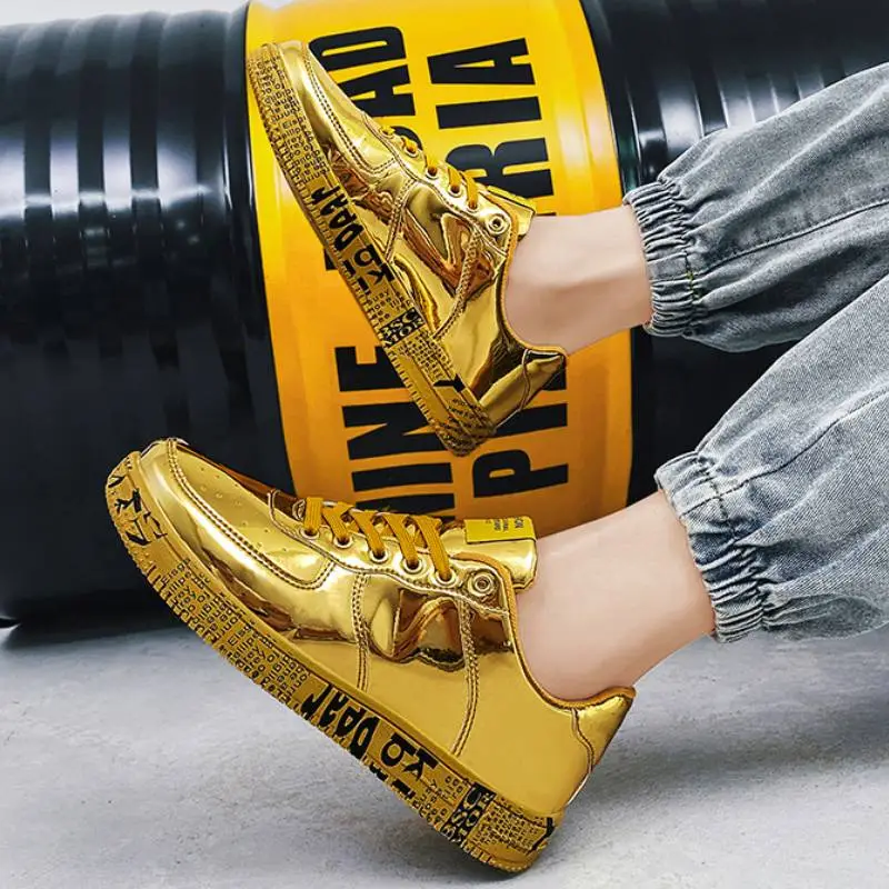 Trendy Casual Leather Skateboarding Shoes-3