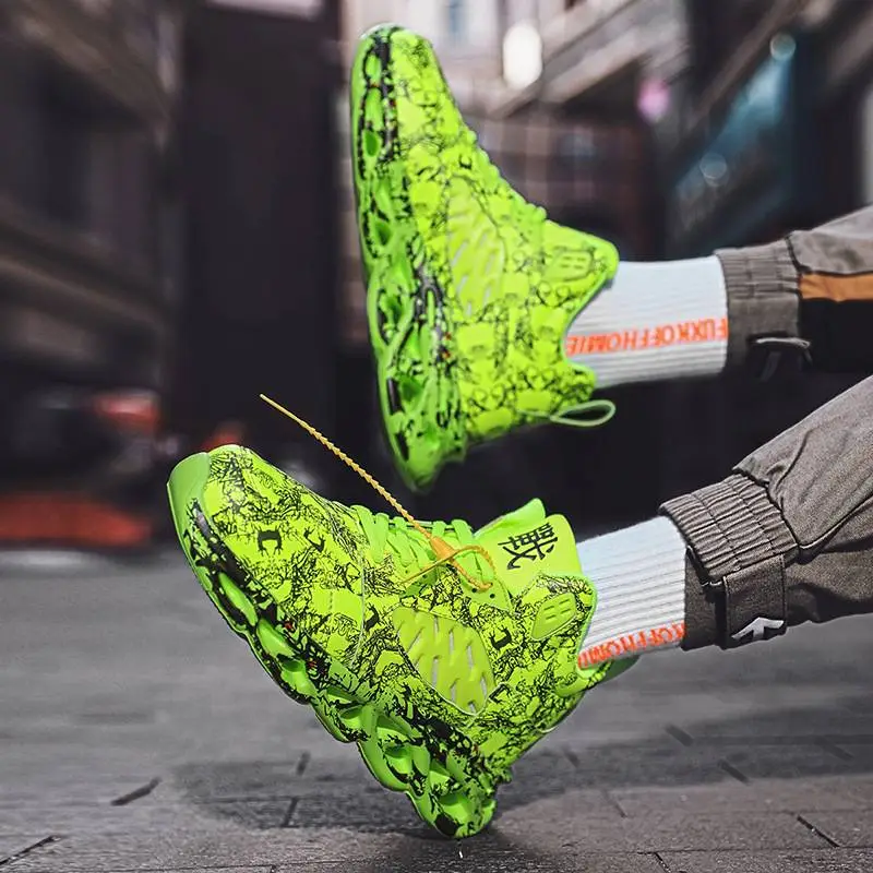 Graffiti High top Lightweight Breathable Tide Shoes-7