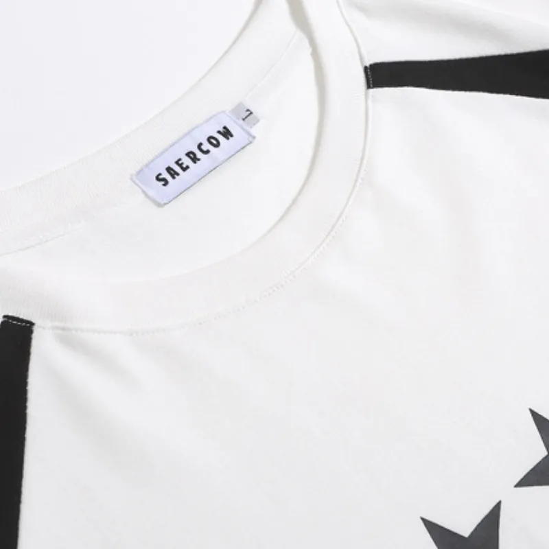 Trendy Loose Patchwork Contrast T Shirt-2