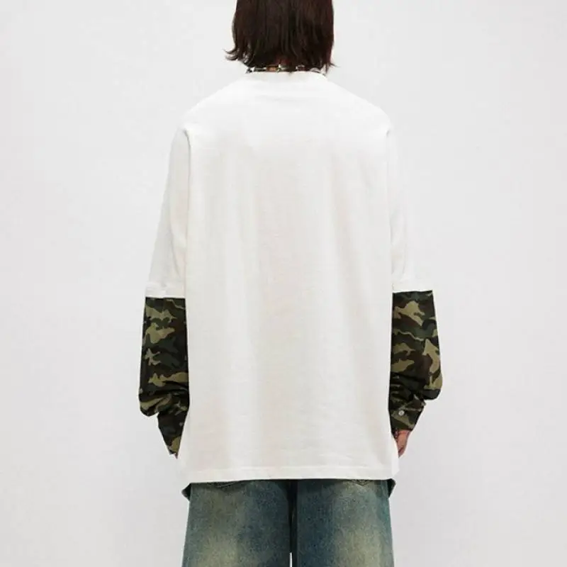 Spliced Camouflage T Shirt-2