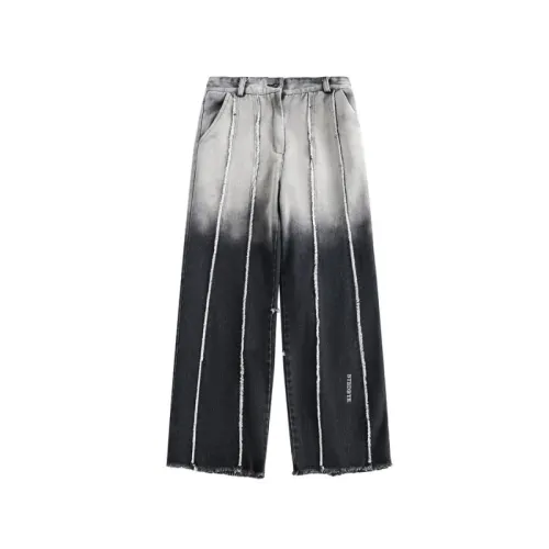 Trendy Vintage Washed Denim Trousers