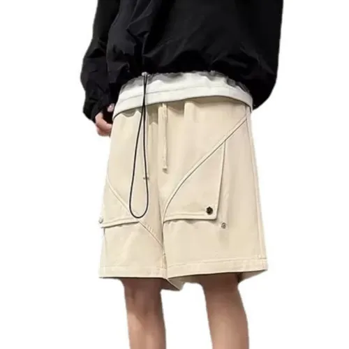 Retro Casual Shorts with Splicing