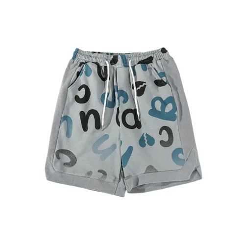 Retro Trendy Letter Print Shorts