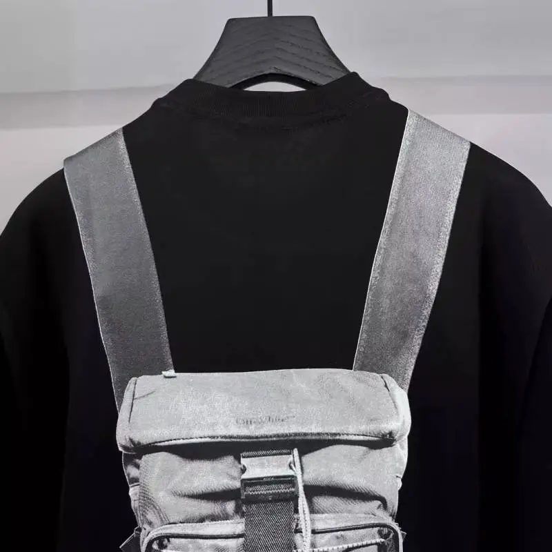 Trendy Loose Backpack Print T Shirt-3