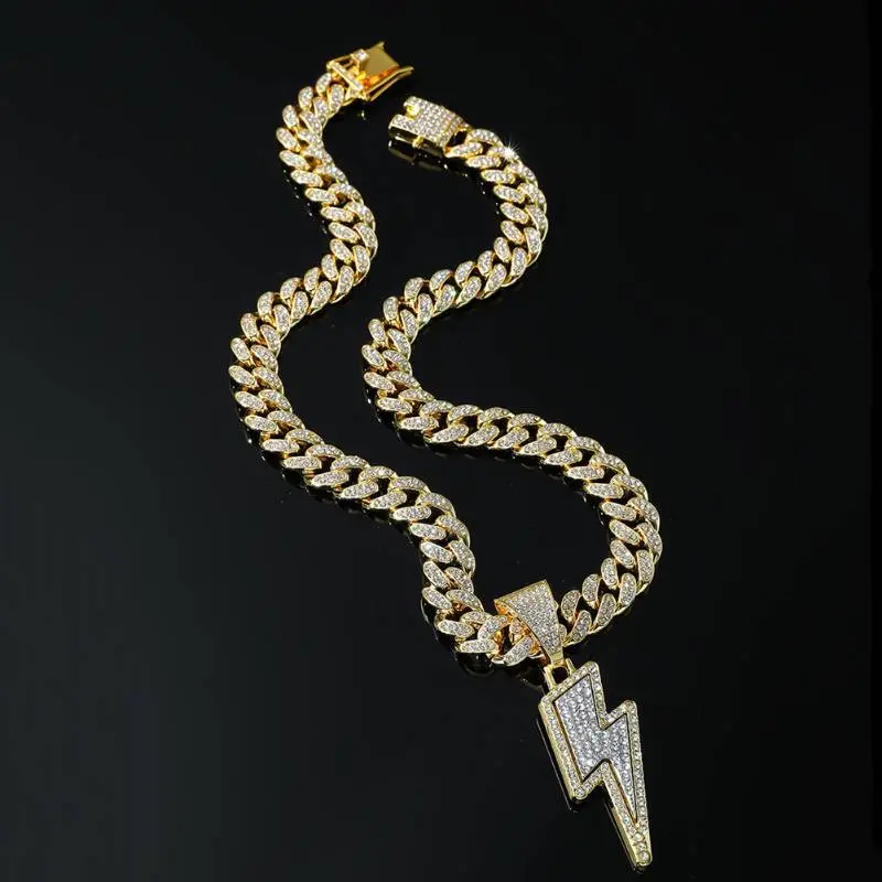Lightning Diamond Pendant Necklace-2
