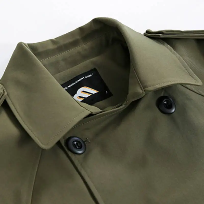 Trench Mid length Over the knee Loose Coat-4
