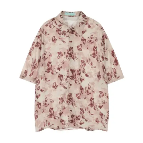 Fashion Full Print Floral Short Sleeve Shirt