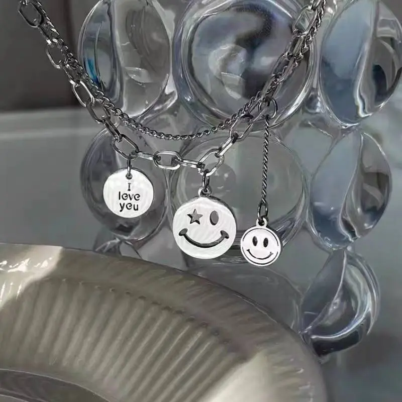 Double Layer Smiley Face Bracelet-4