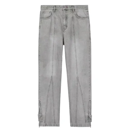 B.X Vintage Patchwork Straight-leg Jeans