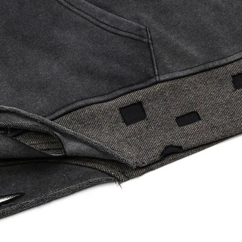Patchwork Irregular Letter Embroidered Hoodie-5