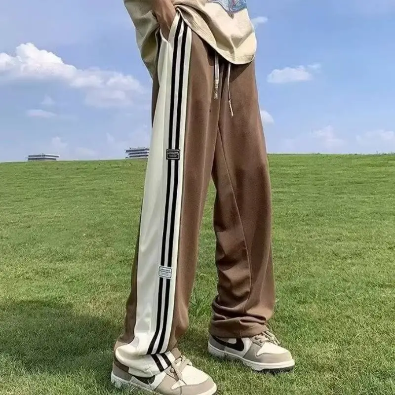 Retro Trendy Side Stripe Sweatpants-3