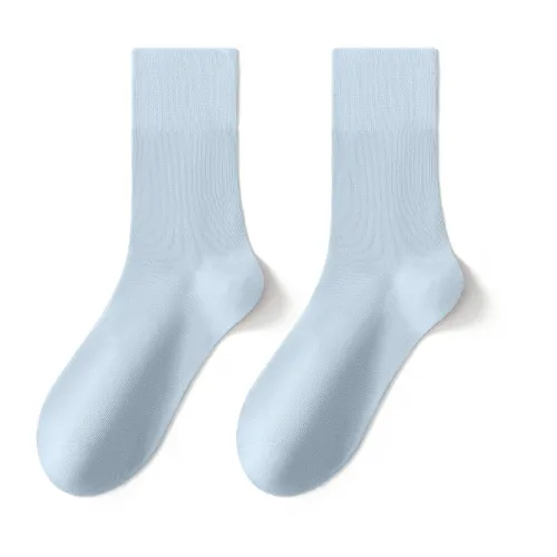 Loose Plain Mid-Calf Sock