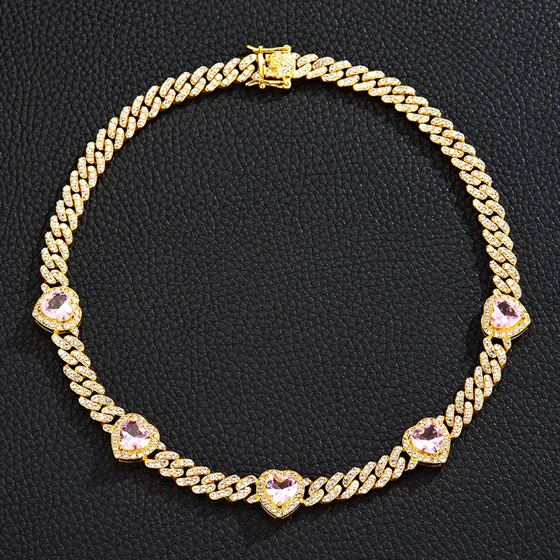 Zircon Cuban Chain Necklace-1