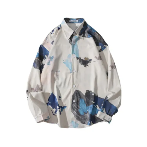 Ink Tie-Dye Printed Long-Sleeved Inner Shirt