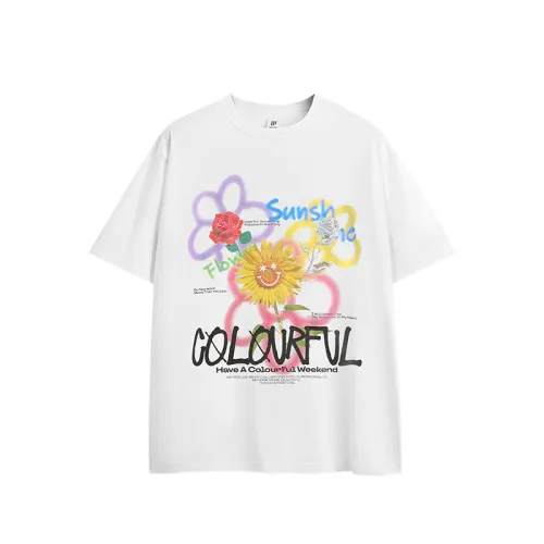 Graffiti Sunflower Loose Short Sleeve T-Shirt