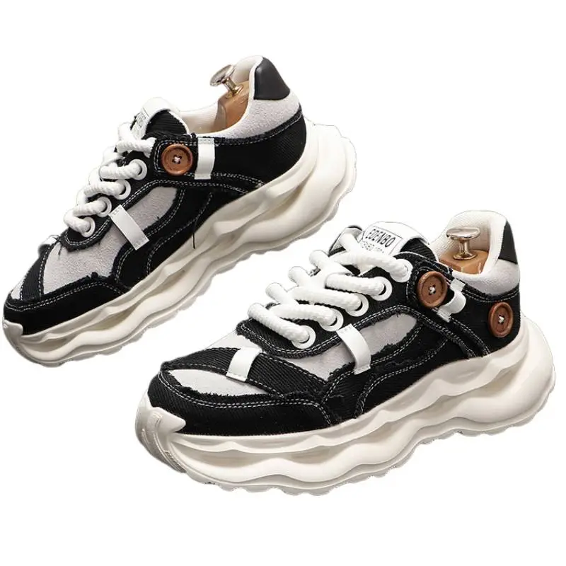 Soft Bottom Contrast Color Casual Shoes-1