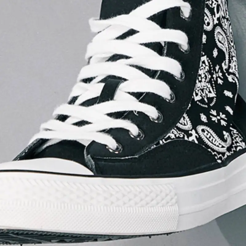 Cashew Flower Printed High top Shoes-9