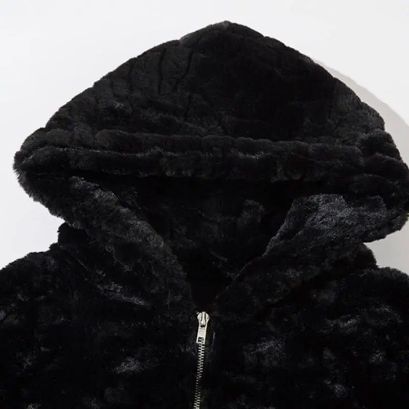 Creative Thickened Fashion Brand Hooded Cotton padded Coat-3