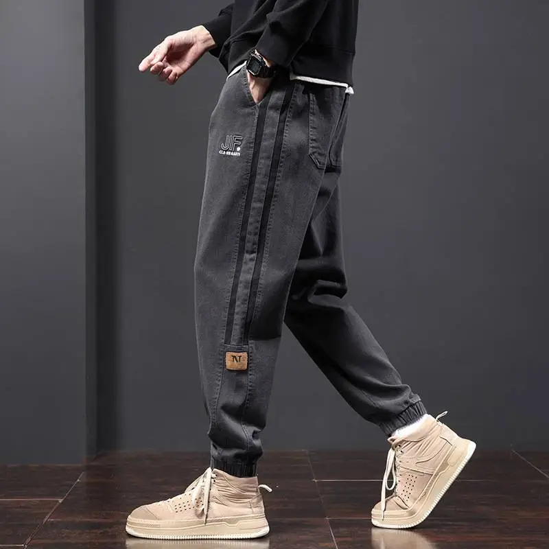 Casual Loose Striped Trousers-10