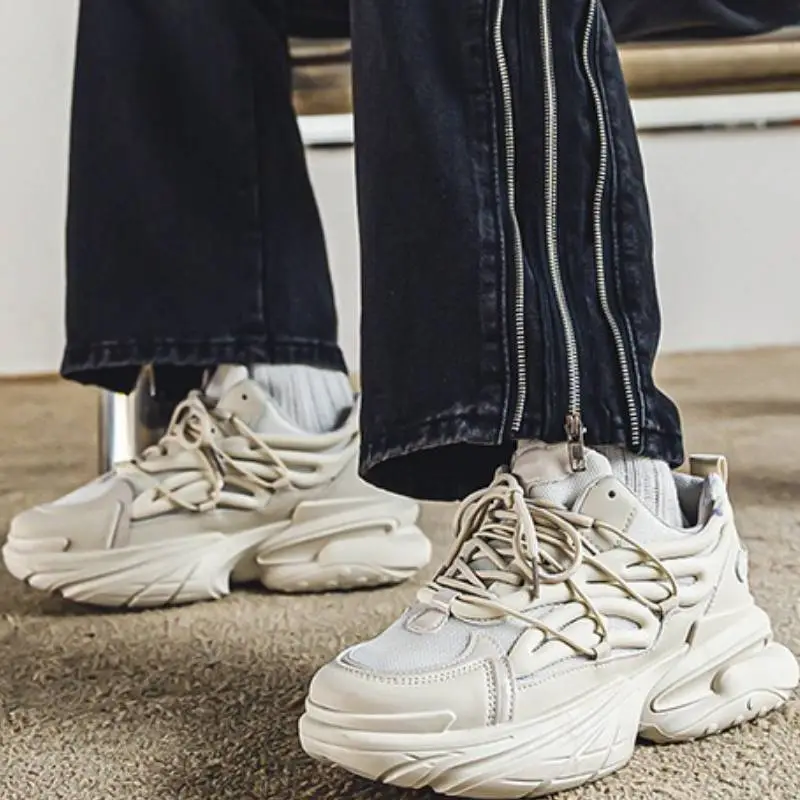 Breathable Mesh Thick Bottom Sneakers-1