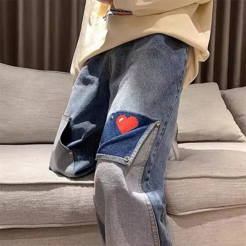 Retro Trendy Patch Pants-6