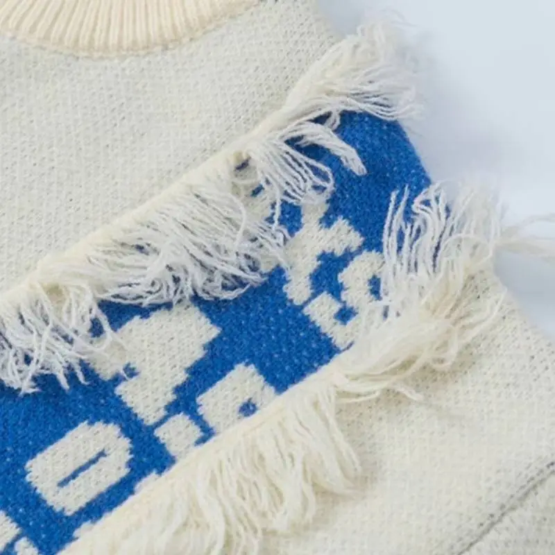 Design Trendy Neutral Stitching Sweater-2