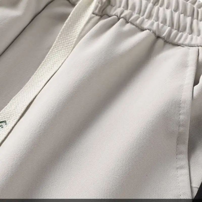 Contrast Color Casual Trousers-3