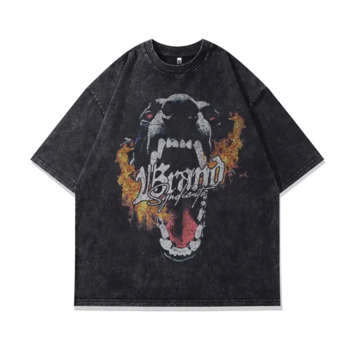 Hip-Hop Doberman Dog Retro T-shirt