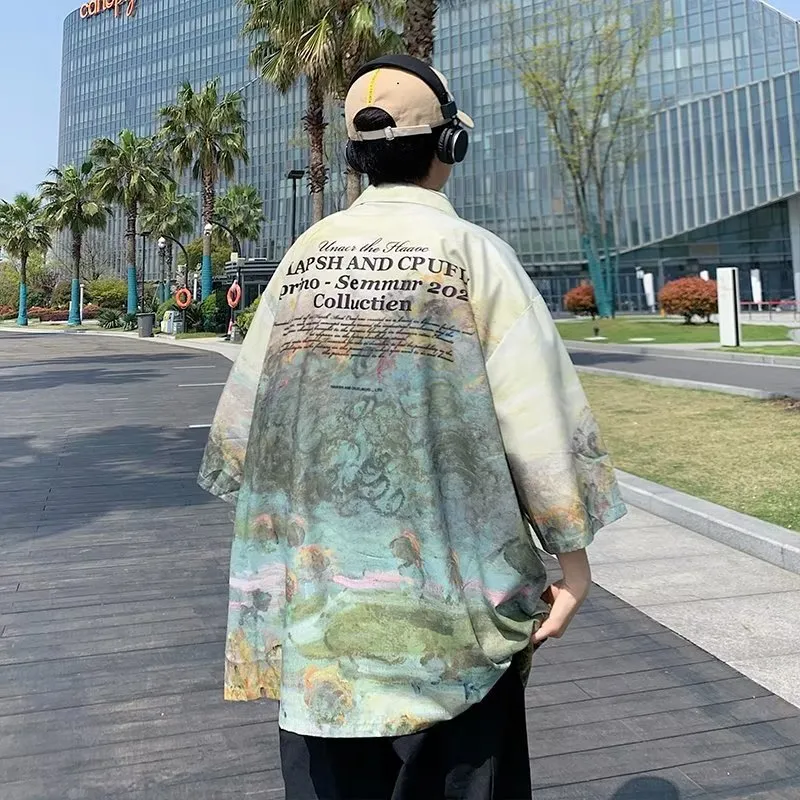 Floral Tie Dye Oversize Shirt-3