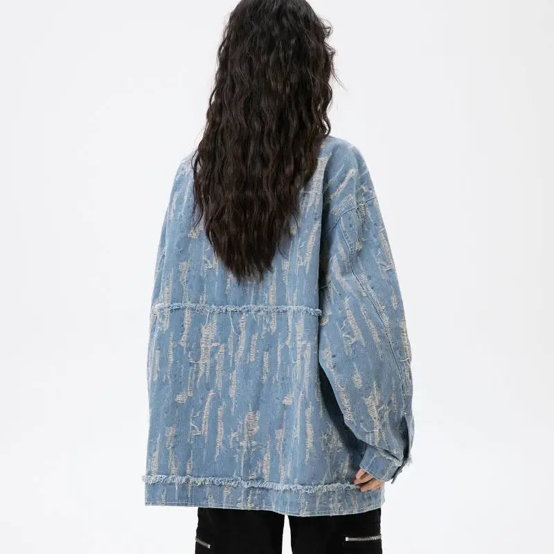 Ripped Denim Jacket-3
