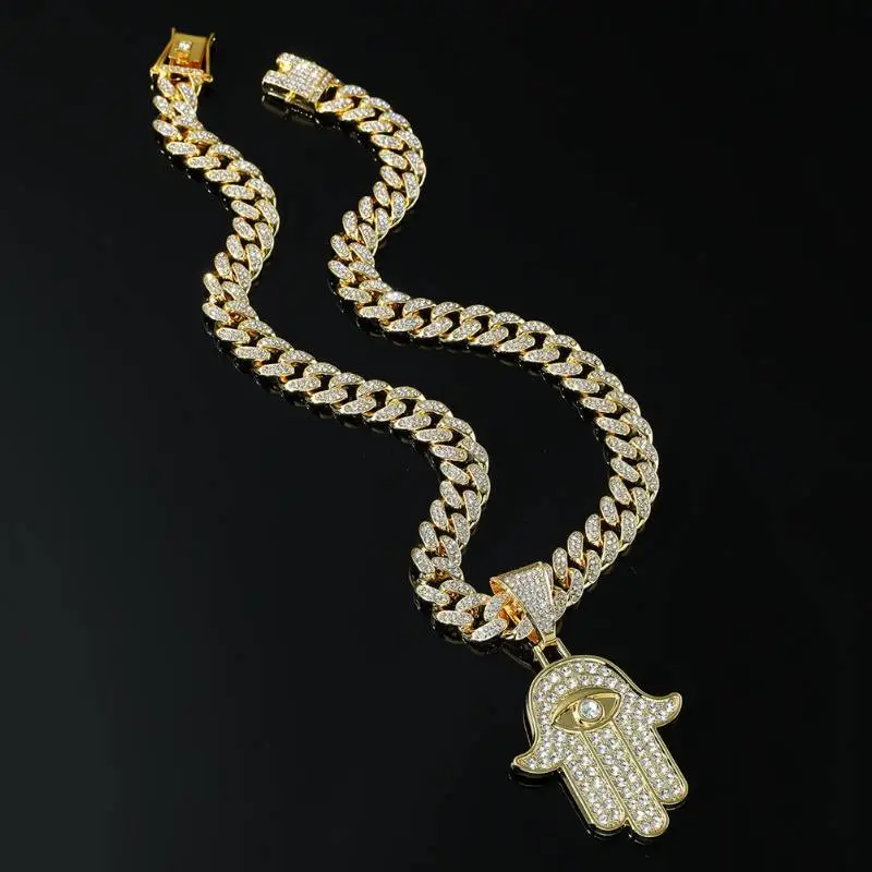 Hip Hop Alloy Pendant Necklace-1