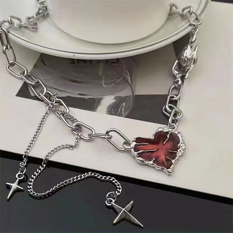 Hip hop Fringe Chain Necklace-3