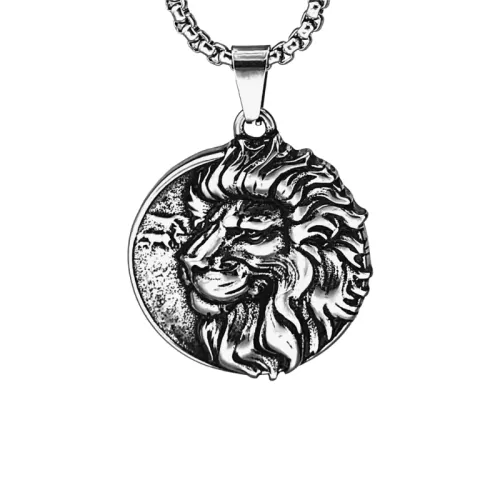 Wolf Head Pendant Fashion Ram Stainless Steel Necklace