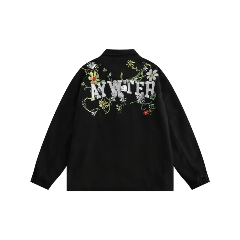 Tide Niche Tide Brand Vintage Floral Embroidered Casual Design Sense Jacket-1